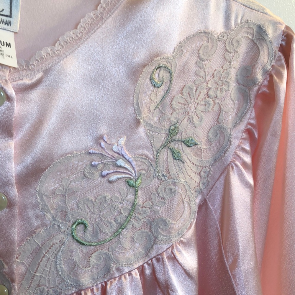 VTG Eve Stillman Lace Embroidered Nightgown size M - Picture 3 of 12